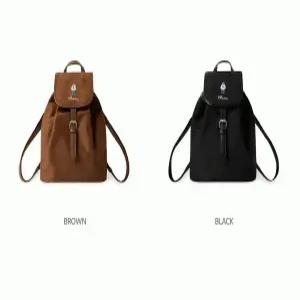 WHOAU 스웨이드 버클 백팩 Suede Buckle Backpack WHBGF4T31ASG