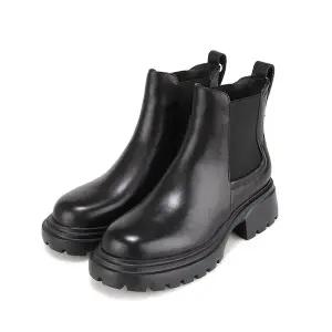 [BABARA]바바라 소가죽 베이직 볼드 여성 앵클부츠 5.5cm_AAH862BK