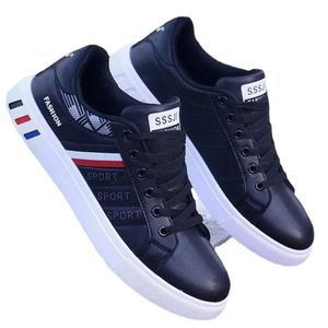 남성 운동화 캐주얼 신발 플랫 Zapatillas Hombre 경량 Pu 가죽 통기성 흰색 스포츠 테니스