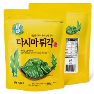 지도표 성경김 다시마 튀각 60g 10개 한박스