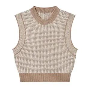 [풋조이](강남점)여성 크롭 니트 베스트 샌드 36911