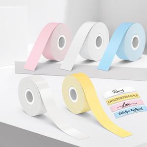 Marklife P12 감열지 롤 강력한 접착 라벨 스티커 15mm  7m 연속 리필 테이프
