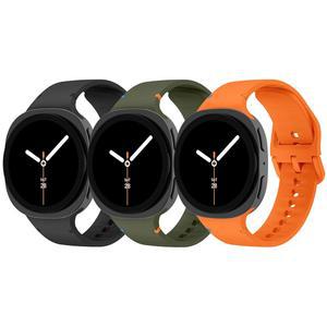 갤럭시 워치 8 밴드 40mm 44mm, 삼성 8/8 클래식 46mm 여성용, 노 갭 실리콘 스포츠 스트랩 코레아 교체 손목밴드 40 44