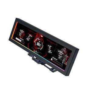 리안 리 8.8인치 PC용 범용 화면 블랙) 패널 SM088X (US88 맞게 모든 LCD 모니터 프레임 PC 온도 ARGB 장착 컴퓨터 설정에 조정 사용자 v1 지정 - 디스플레이 미니 가능한