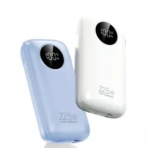 KC인증 고속충전 보조배터리 10000mAh 22.5W PD 듀얼케이블 내장 삼성 아이폰 호환 휴대용충전기