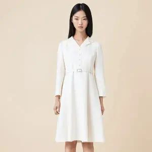 [케네스레이디](광주신세계)오픈카라 버튼다운 플레어 원피스 EGOPOD9800