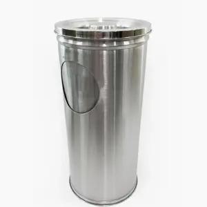 공용공간 흡연실 쓰레기통 높이 51cm 20L 스텐 재털이 국산 휴지통 회사 담배꽁초 업소용