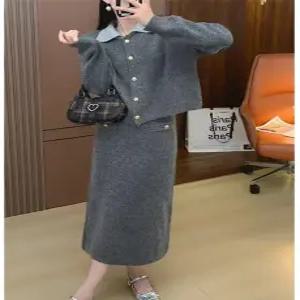 다미-롱스커트셋트 가디건 +롱스커트 코드안에 정장 결혼식하객룩