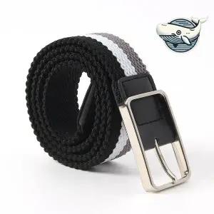 캐주얼 패브릭 벨트 스트라이프 디자인 일상용 코튼벨트 컬러벨트