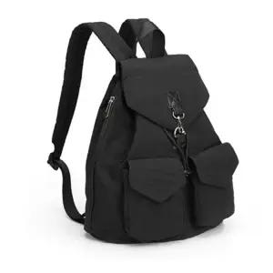 [다잇템] 여학생 후크 드로우코드 색상 엷은 사이드지퍼 카고백 백팩