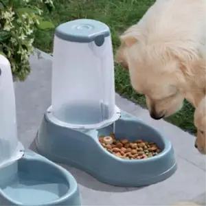 급식기 고양이 블루 반자동 3.5L 반려견 사료 개 용품 (WD977AD)
