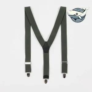 남성 멜빵 스타일리시 서스펜더 밀리터리 깔끔한 가죽멜빵
