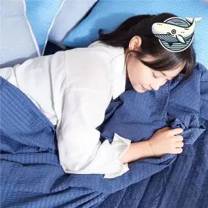 여름 쿨이불 시어서커 네이비 얇은 냉장고이불 인견홑이불
