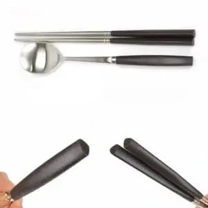 고급형 무광 진공 숟가락 수저 젓가락 5호 1세트 삼각