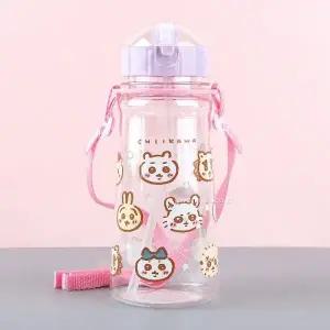 먼작귀 프리미엄 어깨끈 빨대물병 450ml