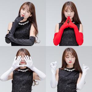 파티 롱장갑 공단 55cm 생일 파티 의상 공연 장갑