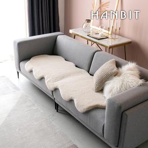 래빗 밍크퍼 양털러그 소파패드 3인용 60x170cm