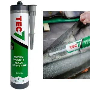 Tec7 물속 실리콘 회색 310ml 수족관 화장실 변기 누수 어항 보수 수중 방수 접착제