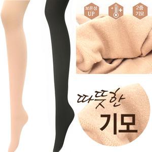 2족 세트 따뜻하고 슬림한 기모 유발 무발 타이즈 스타킹 레깅스