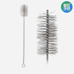 월드크린 스텐 원형 연관솔 50파이 병솔 세척 솔 배관 하수구 구멍 청소 솔 브러쉬