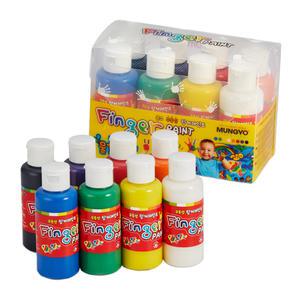 officeseller 문교 핑거페인트 무독성 100ml 병타입 (8색세트) [MFP100T-8A]