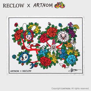 [리끌로우][최초가 : 59,900원][리끌로우X아트놈] RECLOW BOUQUET 실크 스카프 WHITE