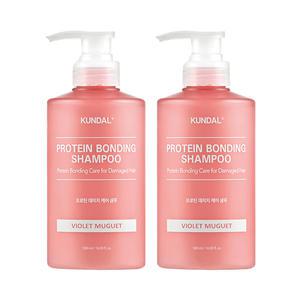 쿤달 프로틴 데미지 케어 샴푸 500ml 바이올렛뮤게, 2개