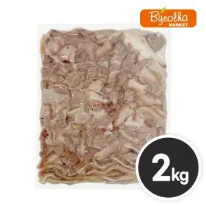 춘풍접객 삶은 돼지 머릿고기 슬라이스 2kg_국밥용 업소용 대용량 식당용 냉동 순대국 (수입)