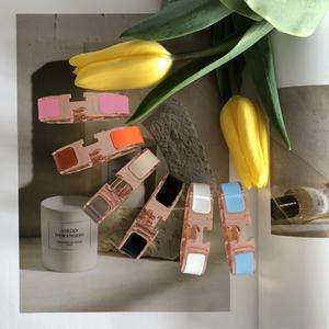 볼드 H 클릭아슈 클릭클락 뱅글 브레이슬릿 두께 M사이즈 로즈골드 6컬러