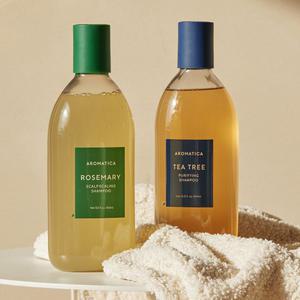 [탈모기능성 듀오] 아로마티카 베스트 샴푸 400ml+400ml (로즈마리/티트리 택1)