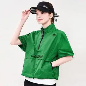 [하프클럽/체스]그린퀸 데르디 여성골프 쿨 아노락 반집업 반팔티셔츠 여자