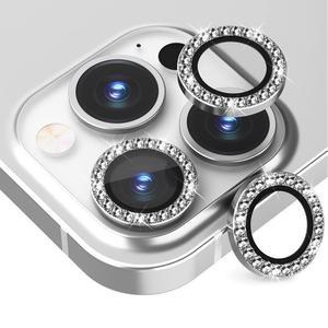 아이폰 14 15 16 17 프로 큐빅 메탈 링 카메라 렌즈 보호 강화유리 필름