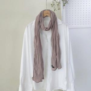 [기타][애슬릿] 무지 주름 롱 스카프 여성 간절기 머플러