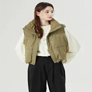 [르샵]데일리 하이넥 밑단 스트링 패딩 베스트 (DO4VW004A)