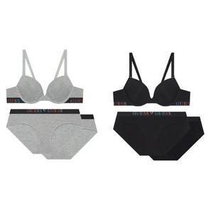 [게스언더웨어](강남점)면모달 컬러로고 캐주얼(2종택1)와이어브라1개+팬티2개세트(GDWBRA11/PTA11)