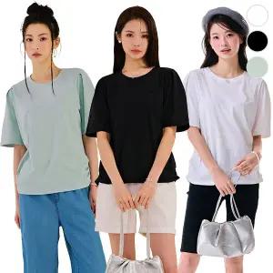 (체이스컬트) shirring 쿨 반팔 T-SHIRT/3Color