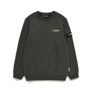 [내셔널지오그래픽키즈]K234USW920 스몰로고 맨투맨(기모) CGREY