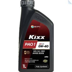 킥스 파오1 Kixx PAO 1 0W40 1L 합성 가솔린 디젤 LPG 엔진오일 GDI DPF