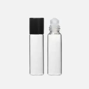 블랙 뚜껑 투명 5ml 롤온 향수용기 공병 스프레이 향수병 유리 DIY