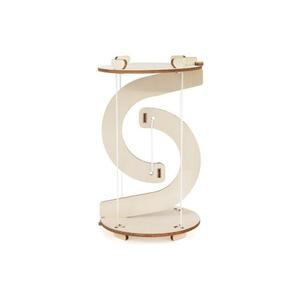 나무 라운드 무중력 선반(텐세그리티)