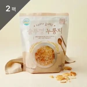 [착한상점] 구수하게 끓여먹는 솥뚜껑 누룽지 3kg 2팩