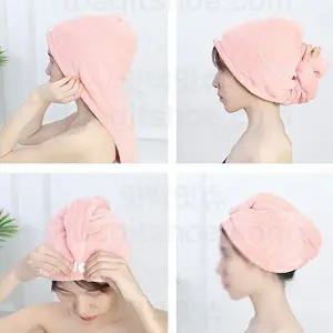 헤어캡 극세사타올 헤어타올 세안 샤워 머리수건-WFGFH64