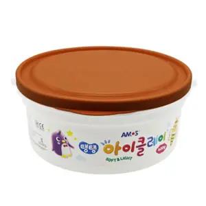 (갈색) 아모스 탱탱 아이클레이 대용량 버킷 400g/촉감놀이/유치원/생일선물/흰색/클레이/만들기/유아/놀이