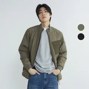 [롯데백화점]버커루 남성 폴리 사선퀼팅 하이넥 패딩 점퍼 B234JP360P