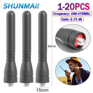 바오펑 UV 5R 6R 82 소프트 안테나 SMA F 암 82L 888S 라디오 워키토키 2 15db 이득 400 470MHz 1 20