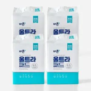 [4개세트] 바른 울트라패드 소형 50매 화이트 (200매) 강아지 배변패드