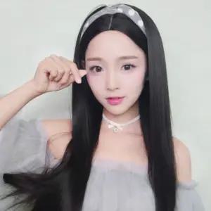 스타일 자연스러운 통가발 연출 생머리 긴머리