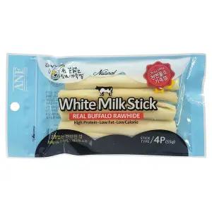 ANF 로하이드 화이트 밀크스틱 4P  물소가죽 우유껌