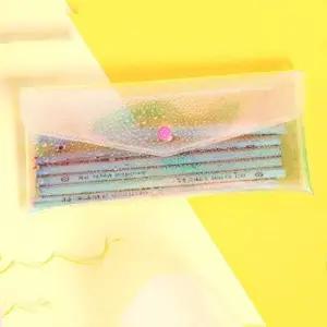 고품질 홀로그램 필통 연필 붓 케이스 파우치 20x9cm 작은파우치 소형파우치 투명PVC가방 (WFJE9Y1)