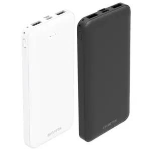 [스마텍][본사] 슬림형 2포트 10000mAh 보조배터리 I 5핀 8핀 C타입 젠더 STPB-SL1